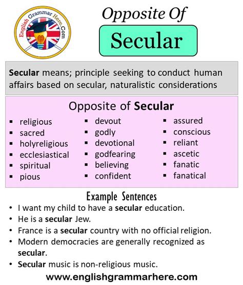antonym of secular|Antonym of secular .
